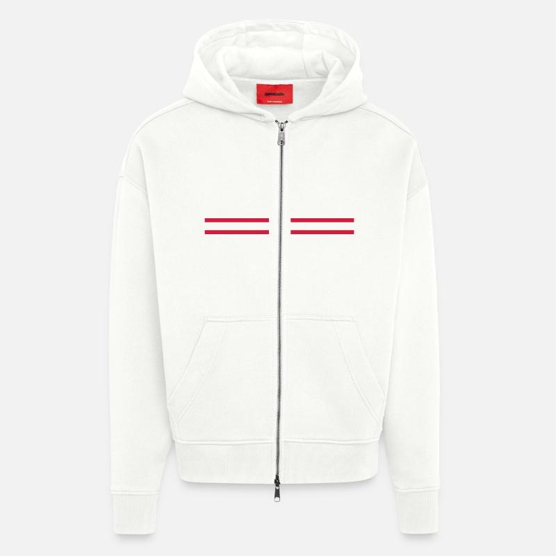 Ligne - Veste à capuche bio épaisse oversize fabriqué en UE - OFF WHITE