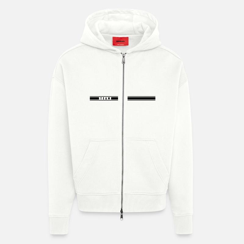 Team - Zip Hoodie - made by SPREAD - OFF WHITE