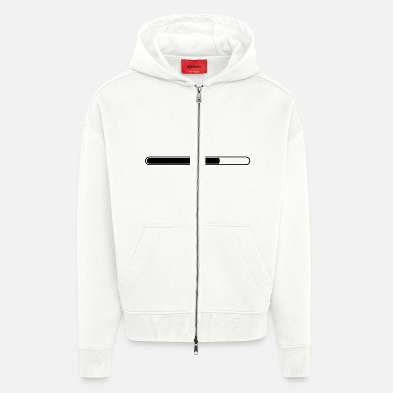 Ladebalken Statusbalken Fortschritt - Zip Hoodie - made by SPREAD - OFF WHITE