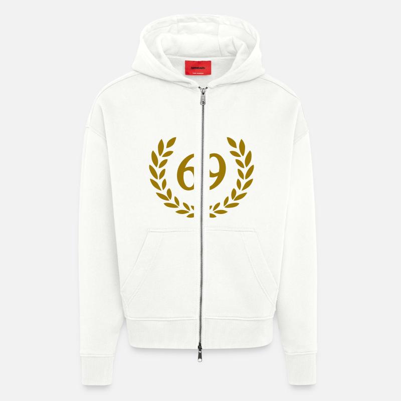 69 - Zip Hoodie - made by SPREAD - OFF WHITE