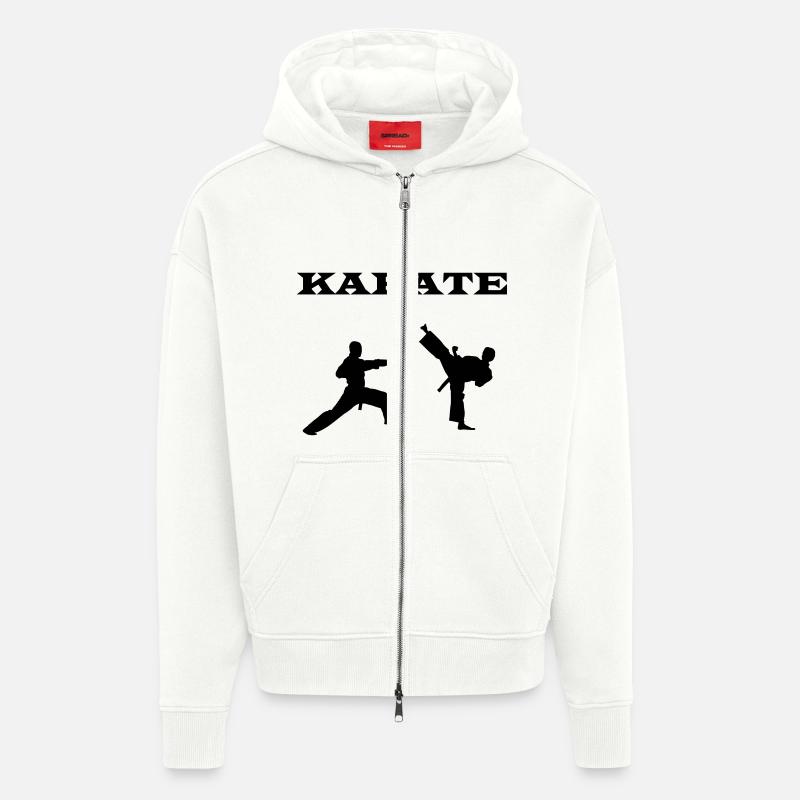 karate - Zip Hoodie - made by SPREAD - OFF WHITE