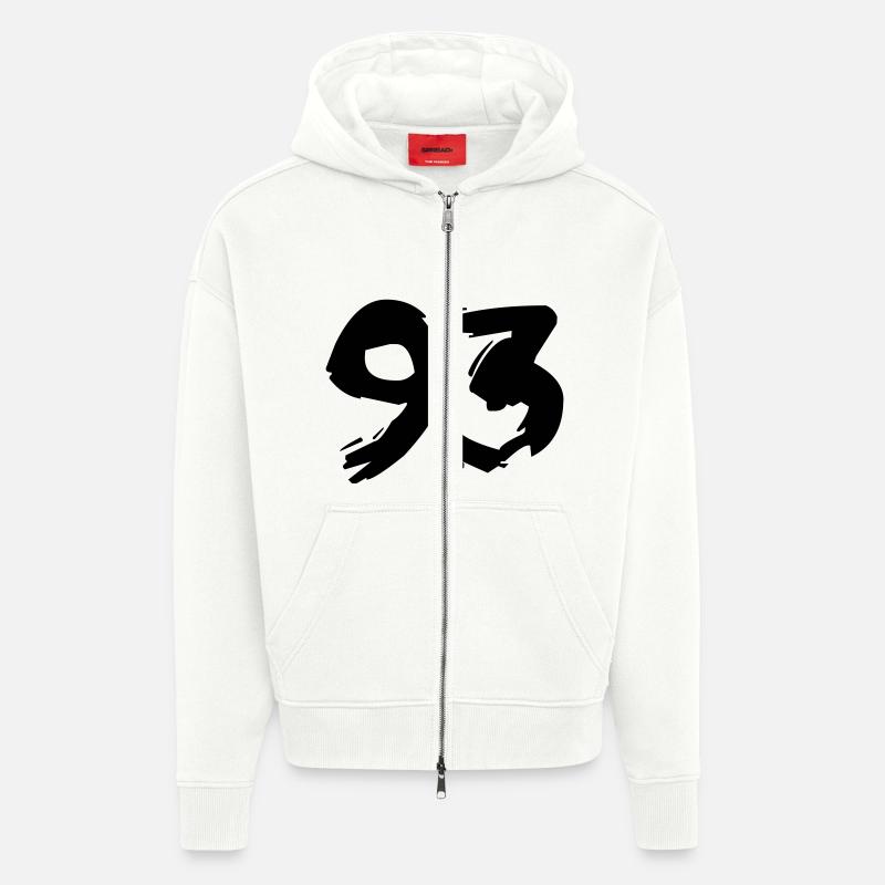 Brushed 93 - Zip Hoodie - made by SPREAD - OFF WHITE