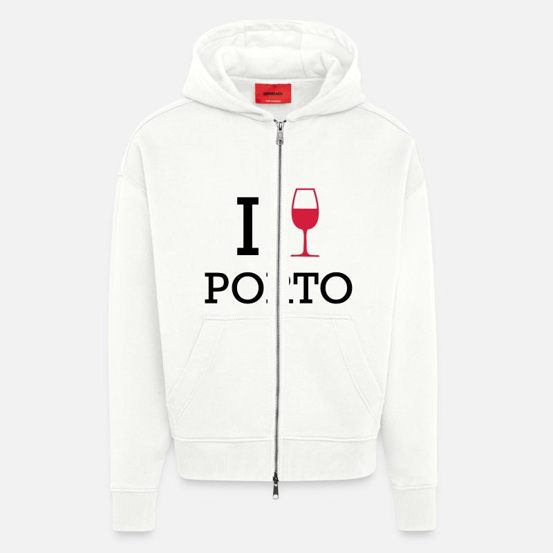 Ich liebe Porto - Zip Hoodie - made by SPREAD - OFF WHITE