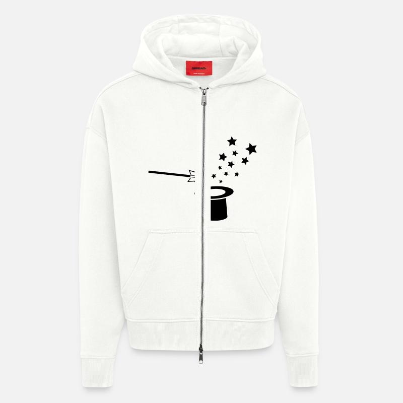 magique - Veste à capuche bio épaisse oversize fabriqué en UE - OFF WHITE