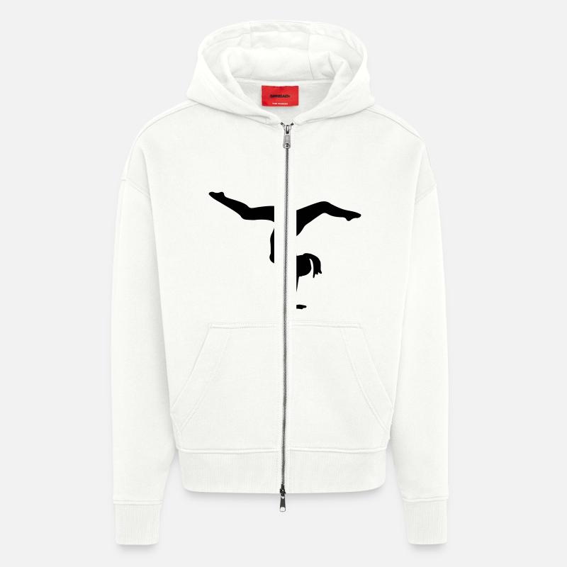 turnen_f1 - Zip Hoodie - made by SPREAD - OFF WHITE