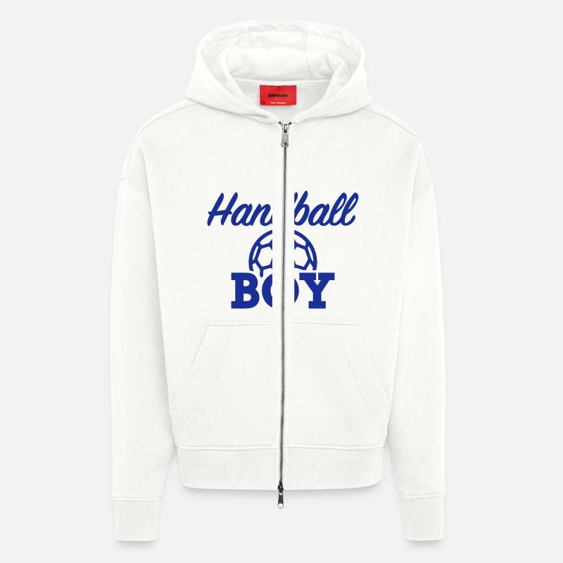 Handball - Veste à capuche bio épaisse oversize fabriqué en UE - OFF WHITE