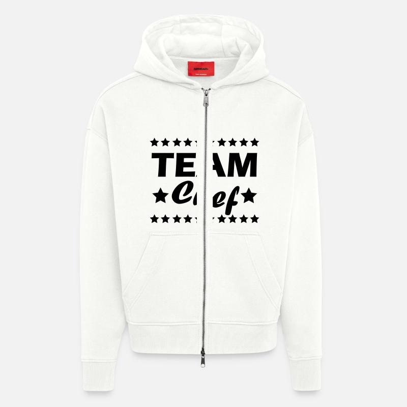 team_chef_01 - Zip Hoodie - made by SPREAD - OFF WHITE