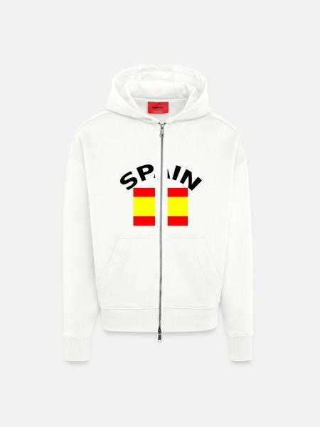 Spain - Zip Hoodie - made by SPREAD - OFF WHITE