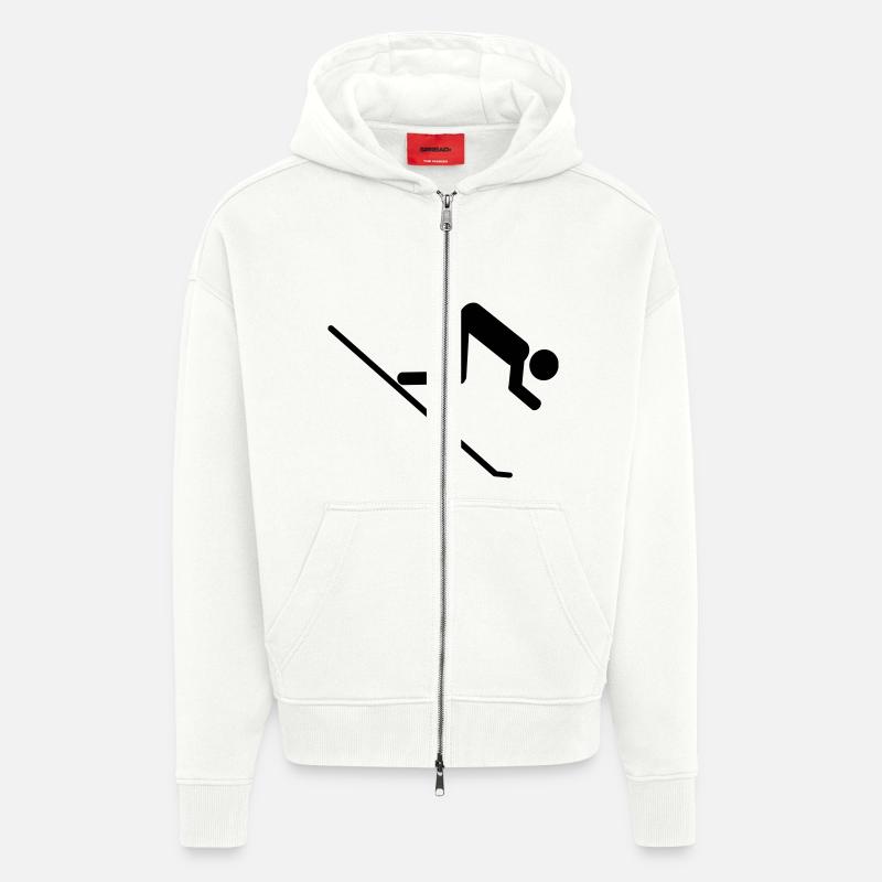 ski - Veste à capuche bio épaisse oversize fabriqué en UE - OFF WHITE
