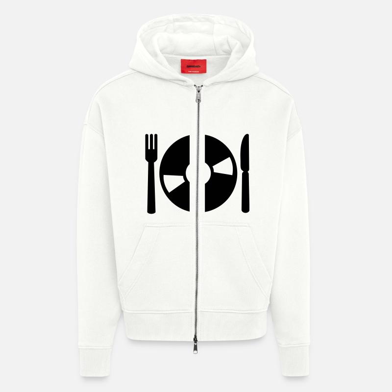 Vinyl Schallplatte - Zip Hoodie - made by SPREAD - OFF WHITE