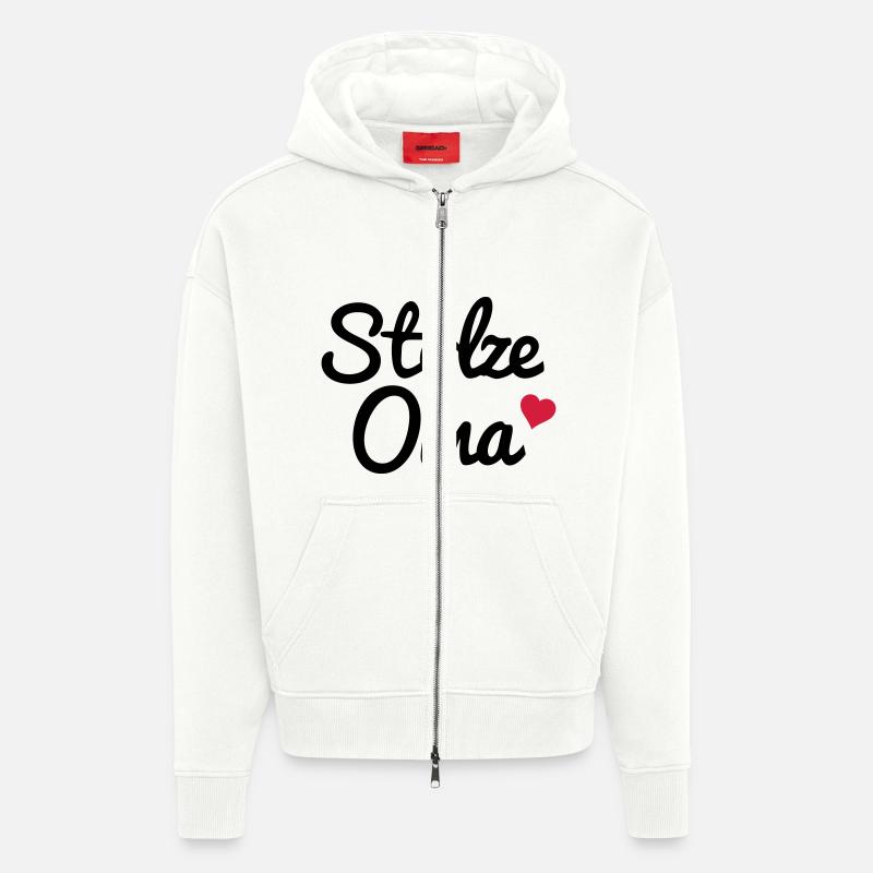 Stolze Oma - Zip Hoodie - made by SPREAD - OFF WHITE