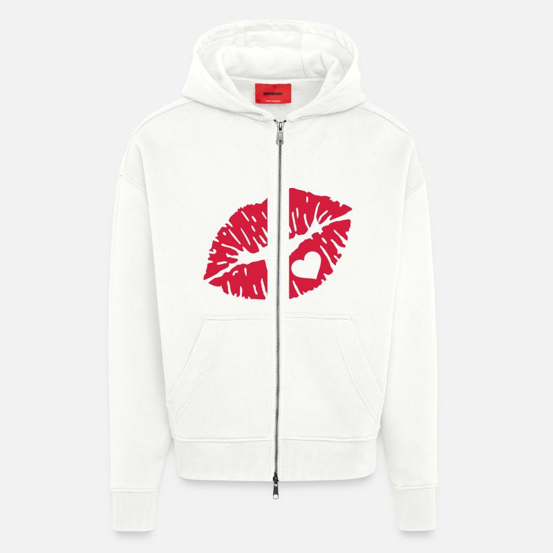 Kiss - Zip Hoodie - made by SPREAD - OFF WHITE