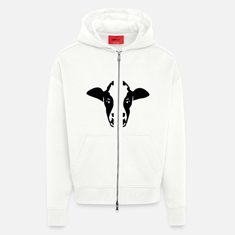 Kuh - Zip Hoodie - made by SPREAD - OFF WHITE