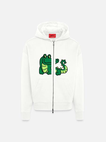 Krokodil - Zip Hoodie - made by SPREAD - OFF WHITE
