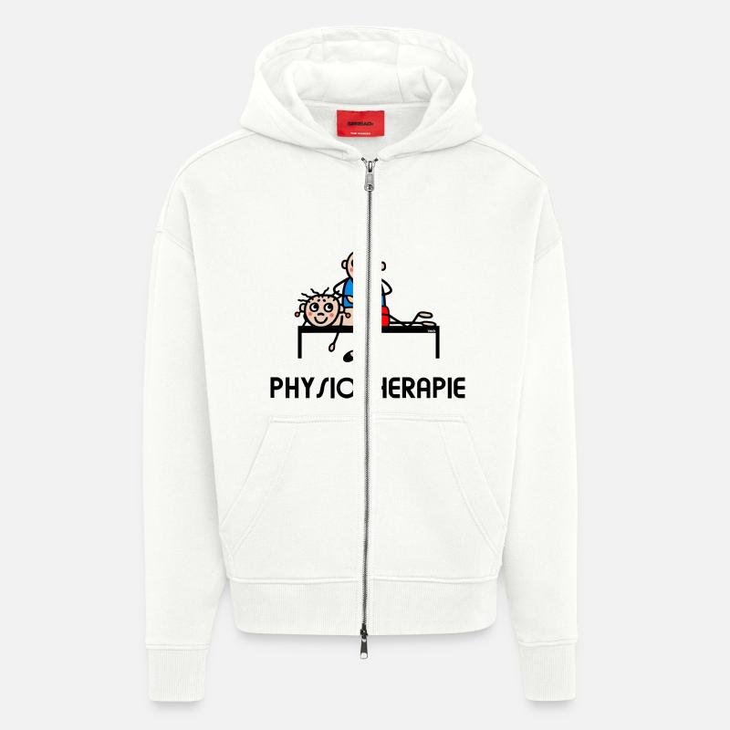Physiotherapeut Physio - Zip Hoodie - made by SPREAD - OFF WHITE