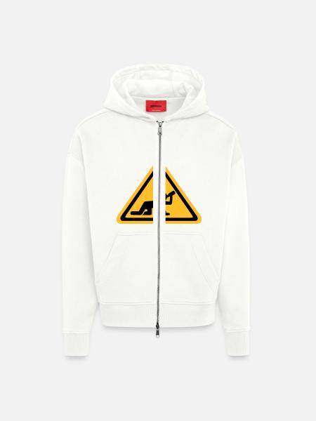 Alcohol - Zip Hoodie - made by SPREAD - OFF WHITE