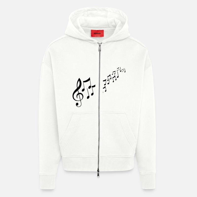 Clefs Dansante - Veste à capuche bio épaisse oversize fabriqué en UE - OFF WHITE