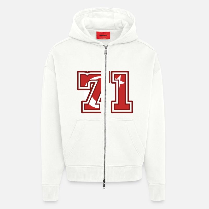 Kırıkkale - Veste à capuche bio épaisse oversize fabriqué en UE - OFF WHITE