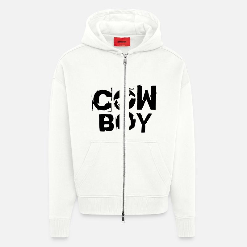 cowboy_c_1c - Veste à capuche bio épaisse oversize fabriqué en UE - OFF WHITE