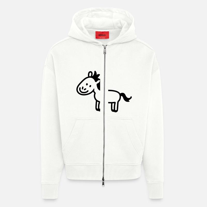 Pony Pferdchen - line - Zip Hoodie - made by SPREAD - OFF WHITE