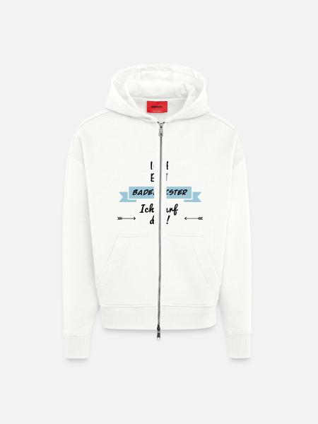bademeister tshirt - Zip Hoodie - made by SPREAD - OFF WHITE