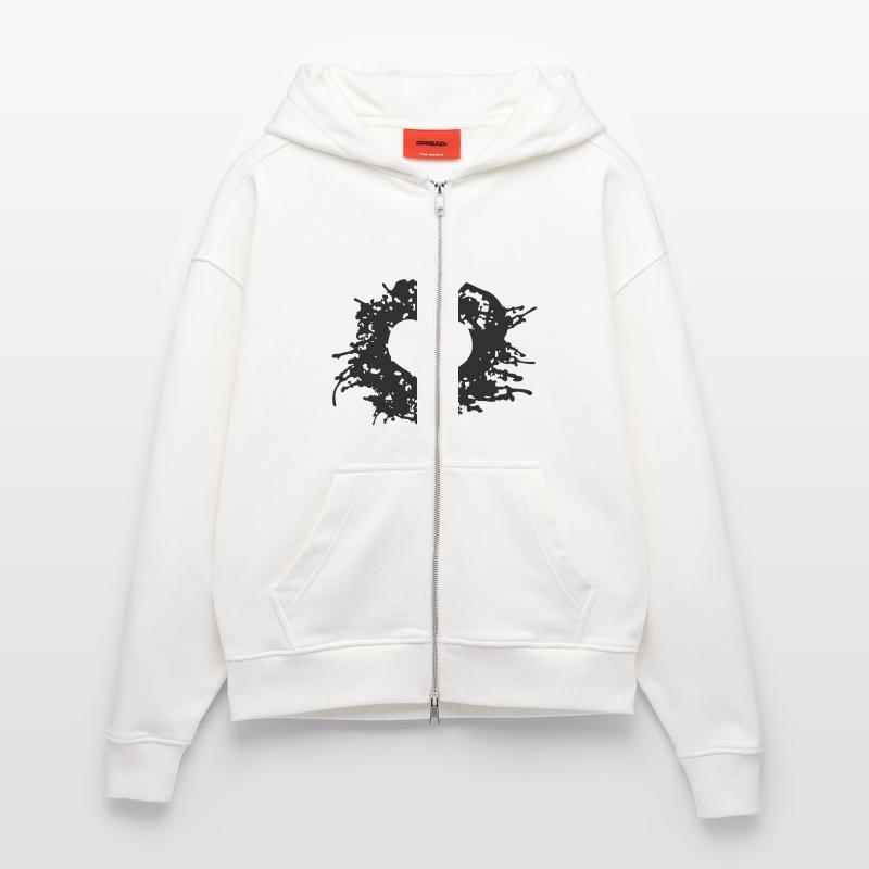 Herz Splatter Zip Hoodie - made by SPREAD