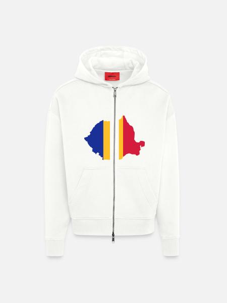 Romania - Zip Hoodie - made by SPREAD - OFF WHITE