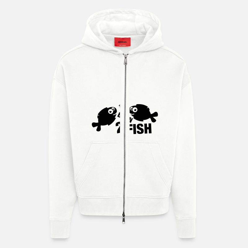 born_2_fish_comic_t1 - Veste à capuche bio épaisse oversize fabriqué en UE - OFF WHITE