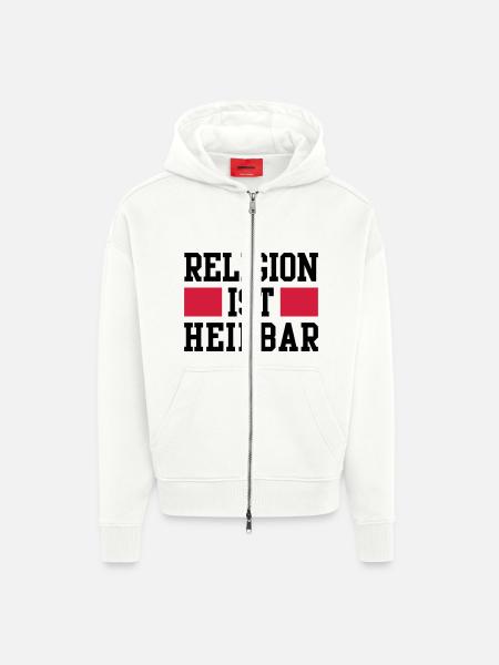 Religion ist heilbar - Zip Hoodie - made by SPREAD - OFF WHITE