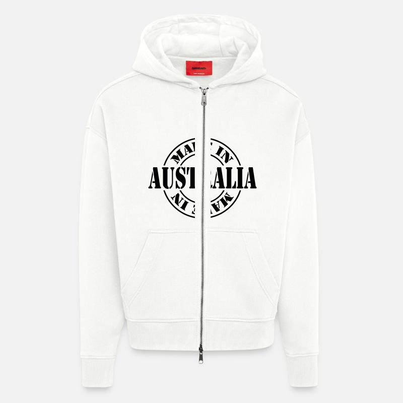 made in australia m1k2 - Veste à capuche bio épaisse oversize fabriqué en UE - OFF WHITE