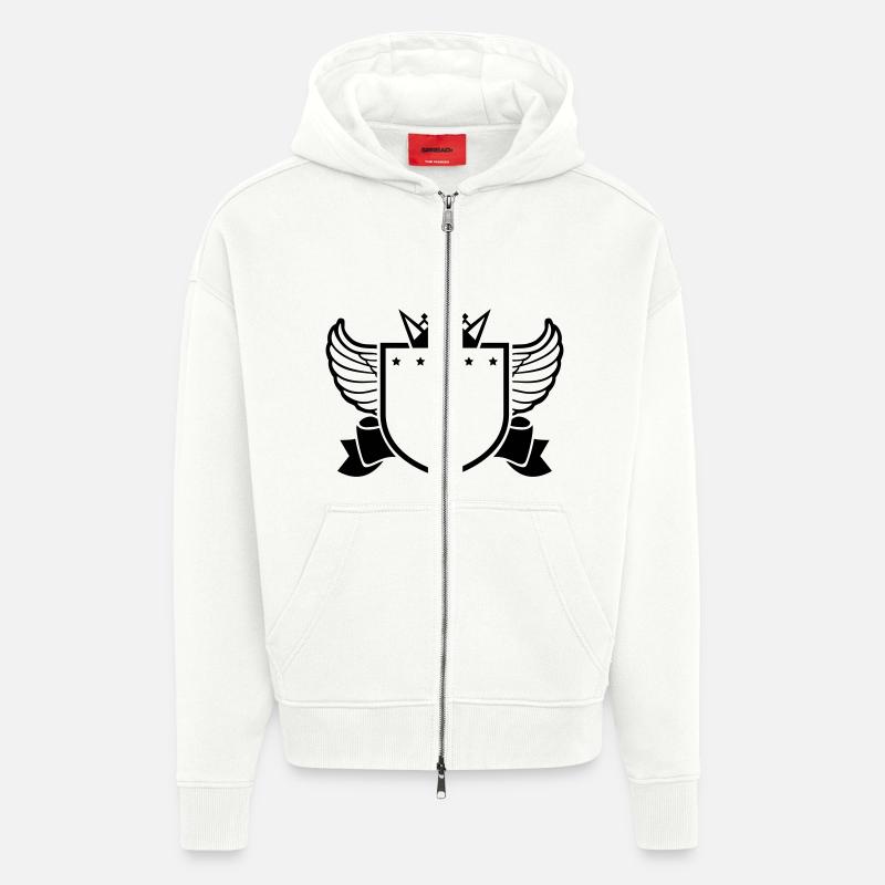 shield_empty_di1 - Veste à capuche bio épaisse oversize fabriqué en UE - OFF WHITE