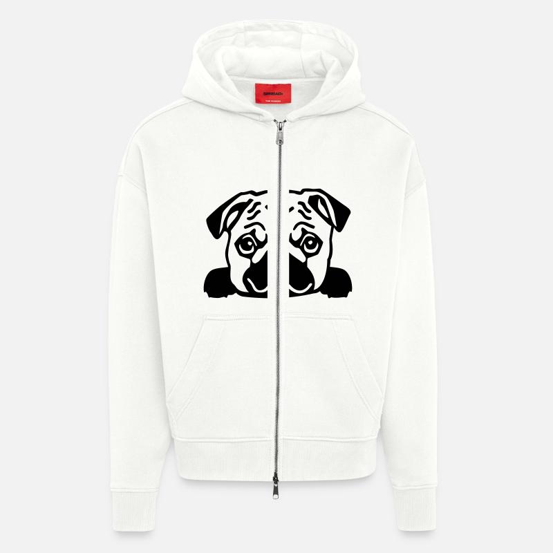 Mops - Zip Hoodie - made by SPREAD - OFF WHITE