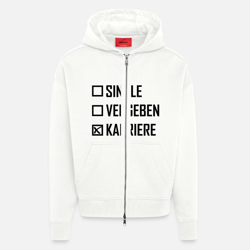 karriere - Zip Hoodie - made by SPREAD - OFF WHITE