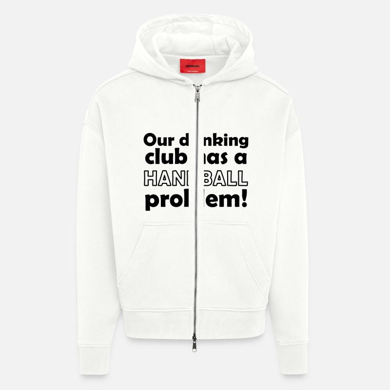 handball problem - Zip Hoodie - made by SPREAD - OFF WHITE