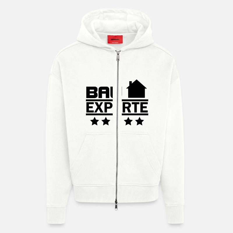 bau experte - Zip Hoodie - made by SPREAD - OFF WHITE