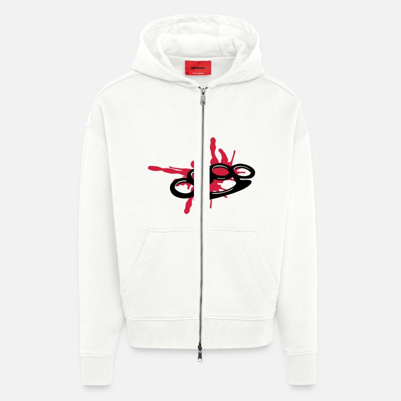 Schlagring Blut - Zip Hoodie - made by SPREAD - OFF WHITE