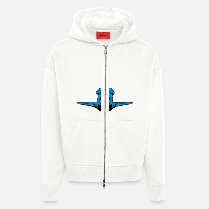 Navette spatiale - Veste à capuche bio épaisse oversize fabriqué en UE - OFF WHITE