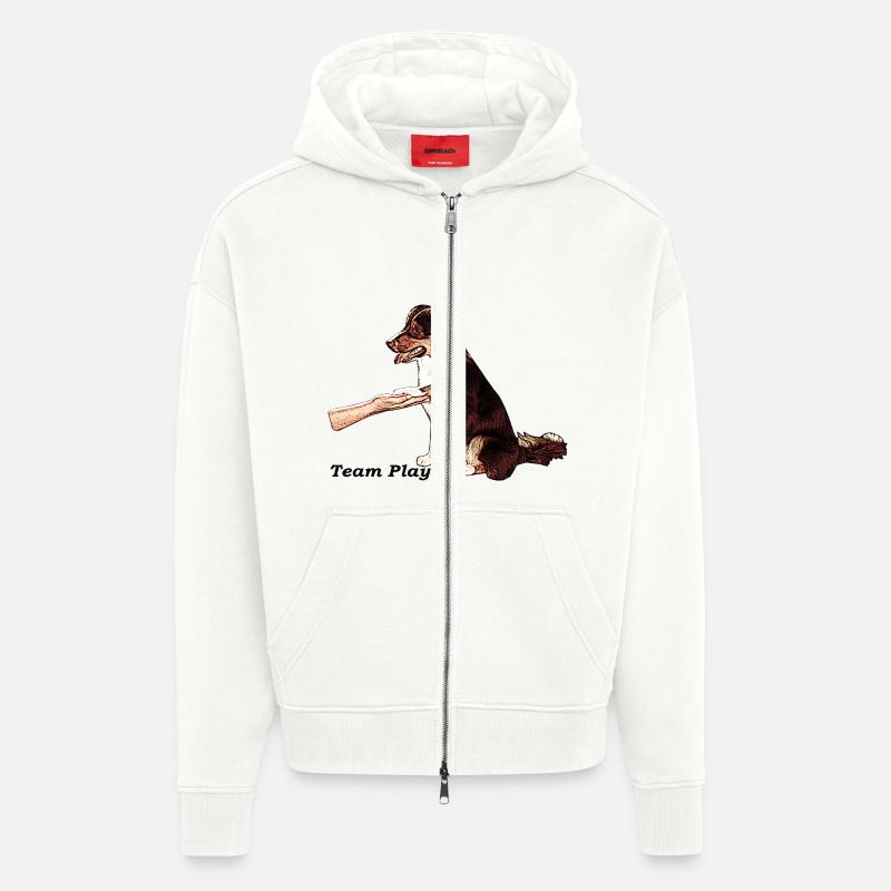 Aussie Team Player 2 - Zip Hoodie - made by SPREAD - OFF WHITE