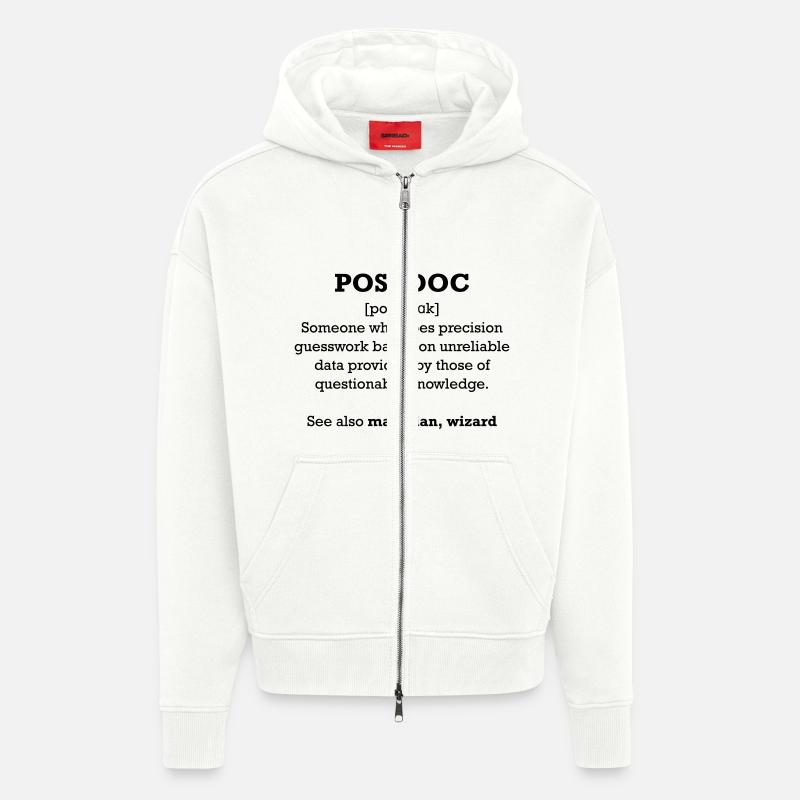 Postdoc - Assistant - Veste à capuche bio épaisse oversize fabriqué en UE - OFF WHITE