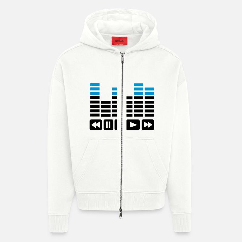 Equalizer - Veste à capuche bio épaisse oversize fabriqué en UE - OFF WHITE