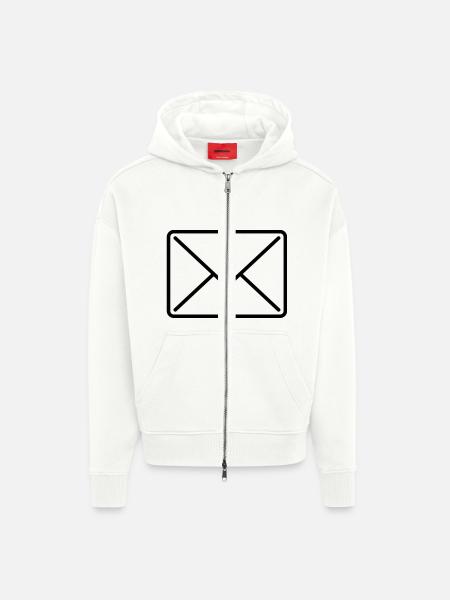 briefumschlag_icon1 - Zip Hoodie - made by SPREAD - OFF WHITE