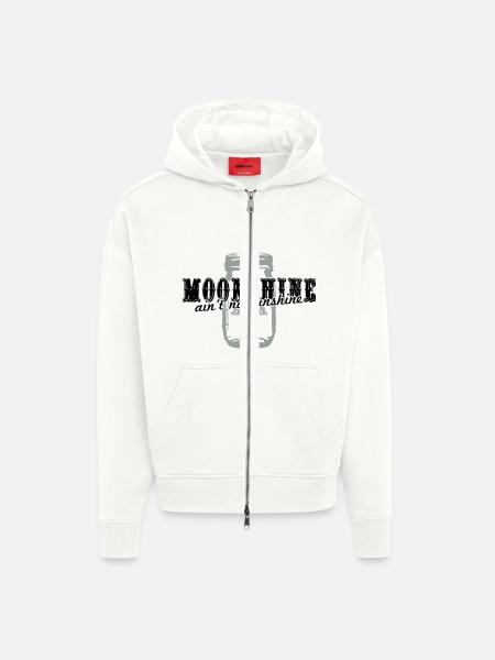 Moonshine + ain't no sunshine - Zip Hoodie - made by SPREAD - OFF WHITE