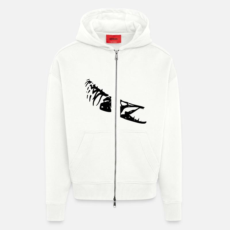 pike_bone1 - Zip Hoodie - made by SPREAD - OFF WHITE