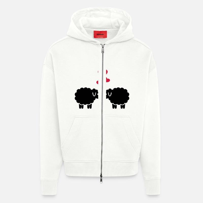 Schaf - Zip Hoodie - made by SPREAD - OFF WHITE