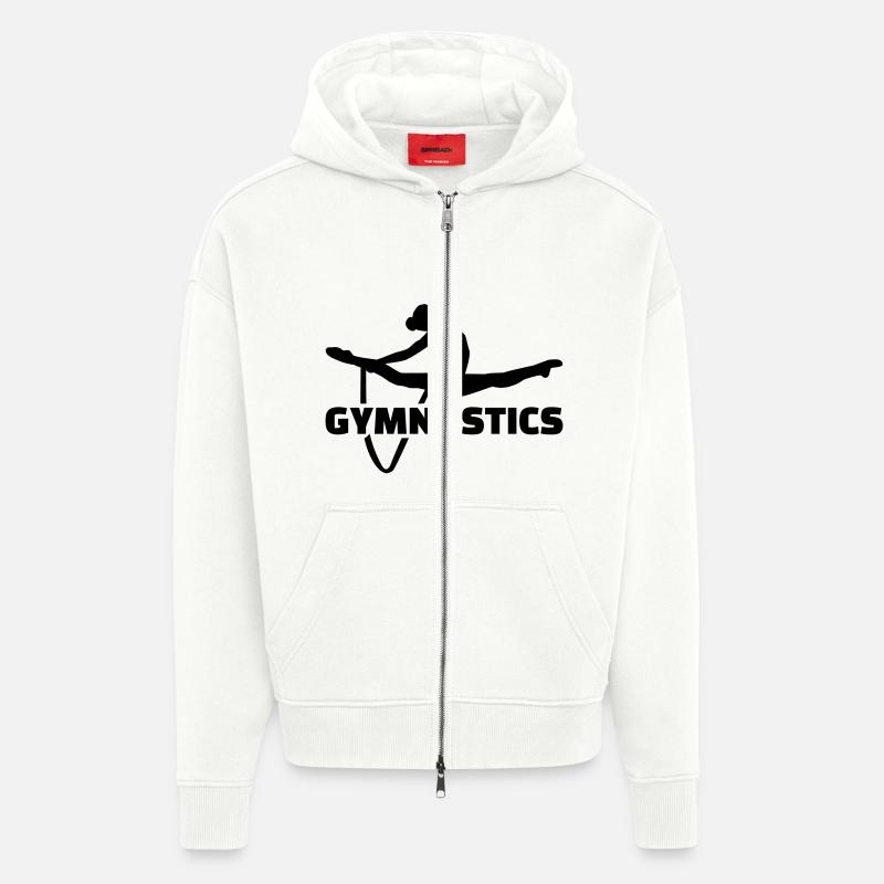Gymnastics - Veste à capuche bio épaisse oversize fabriqué en UE - OFF WHITE