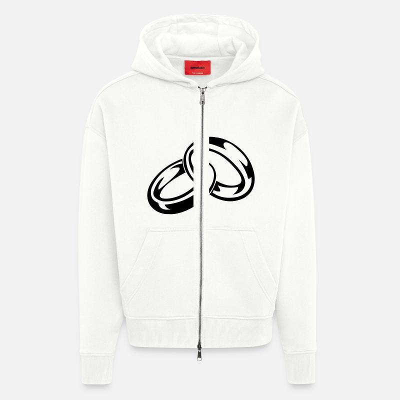 eheringe_01 - Veste à capuche bio épaisse oversize fabriqué en UE - OFF WHITE
