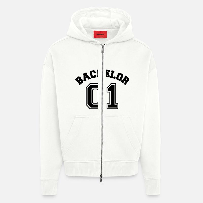 Bachelor 01 - Veste à capuche bio épaisse oversize fabriqué en UE - OFF WHITE