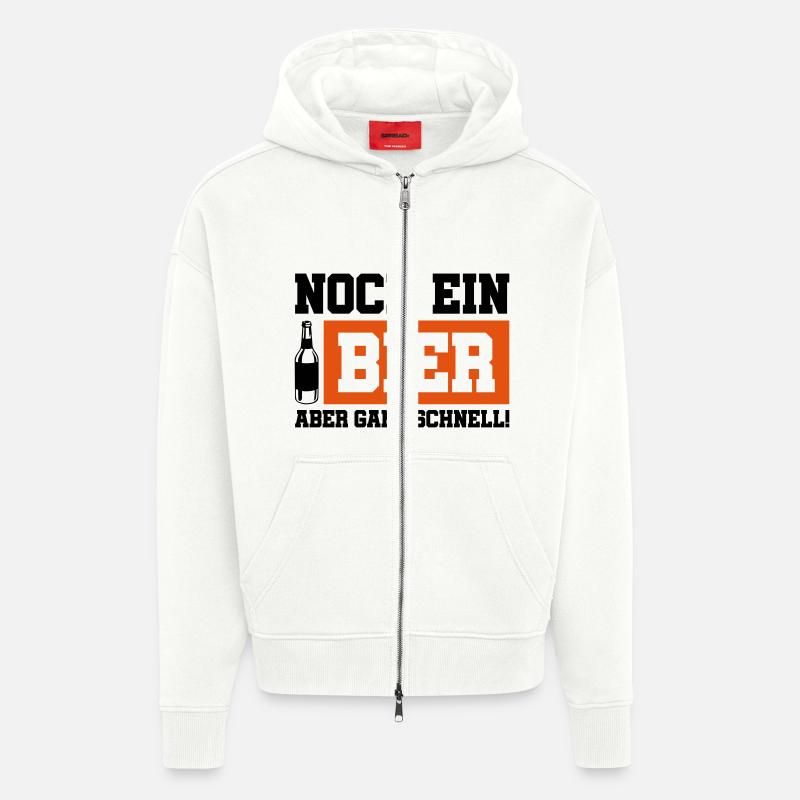 noch ein bier schnell - Zip Hoodie - made by SPREAD - OFF WHITE