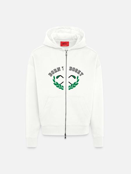 Né à Bogey - Veste à capuche bio épaisse oversize fabriqué en UE - OFF WHITE