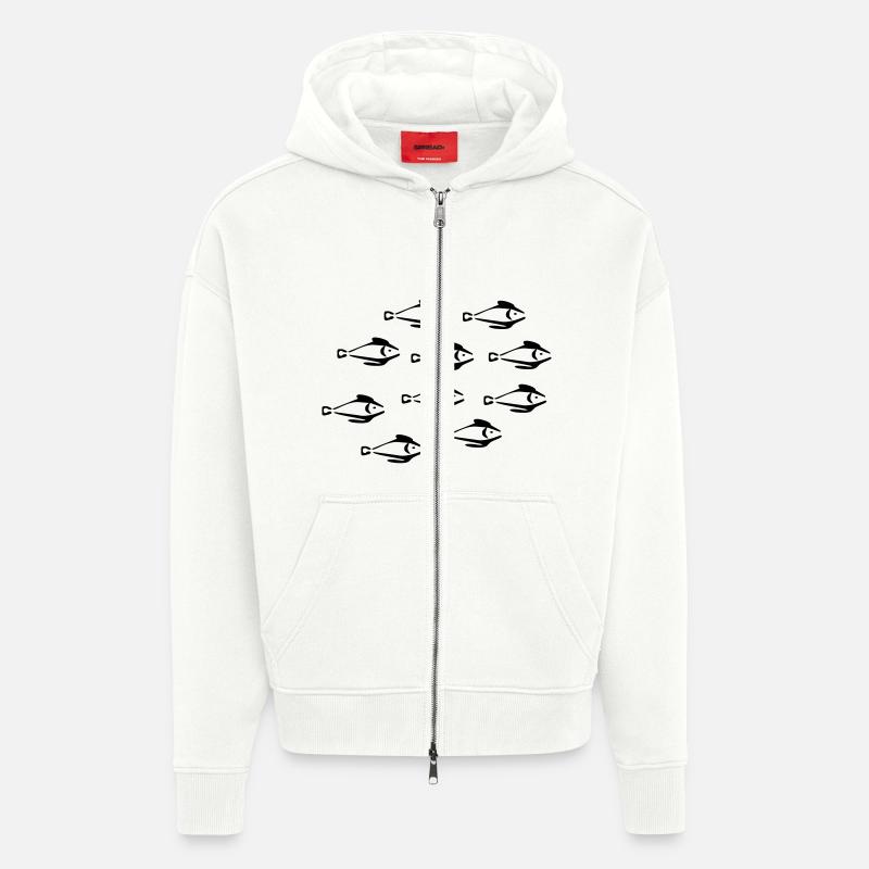 Fische - Zip Hoodie - made by SPREAD - OFF WHITE